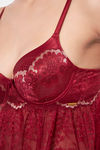 Amante Polyamide Elastane Babydoll - Red — thumbnail 4